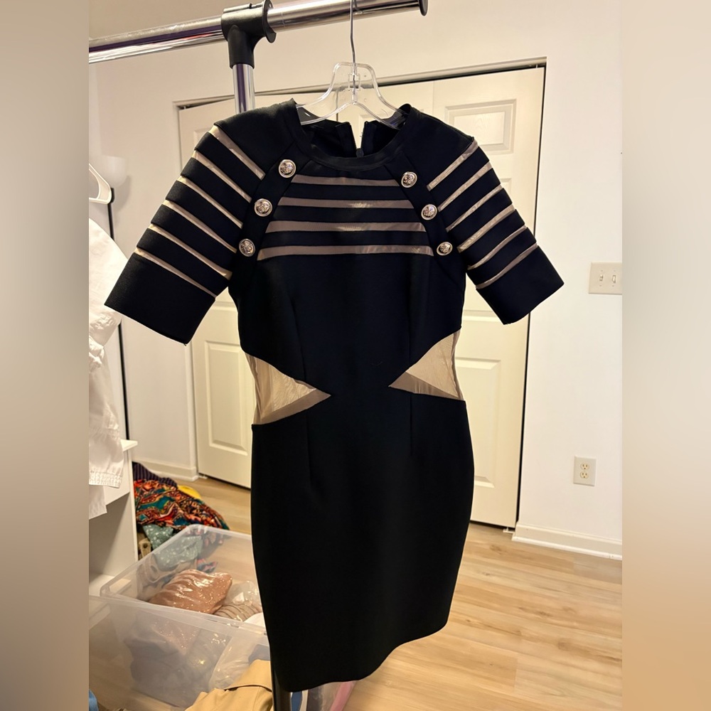 Elegant Black and Gold Women's Dress